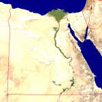 Ägypten Satellit + Grenzen 798x800